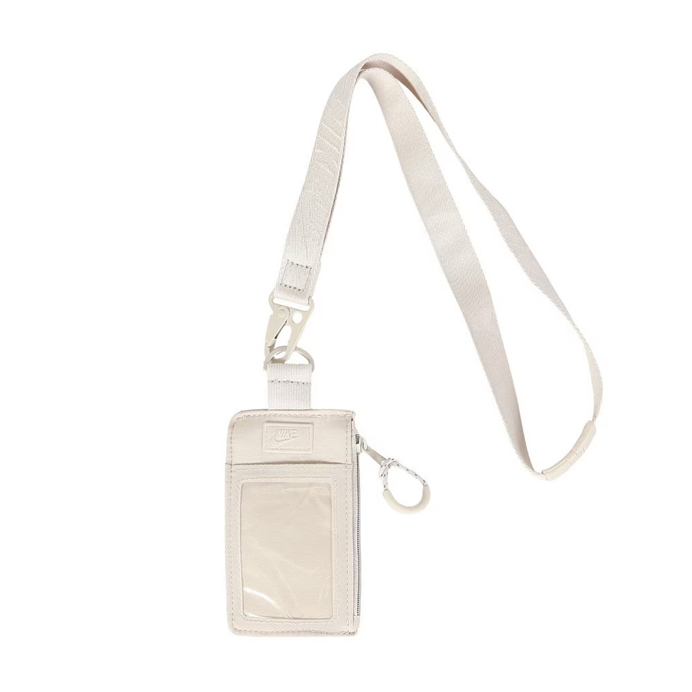 NIKE TECH STATEMENT 證件零錢掛繩 證件夾 卡夾 票卡夾 證件套 零錢包 可拆式 耐用 防潑水 黑 米, , large