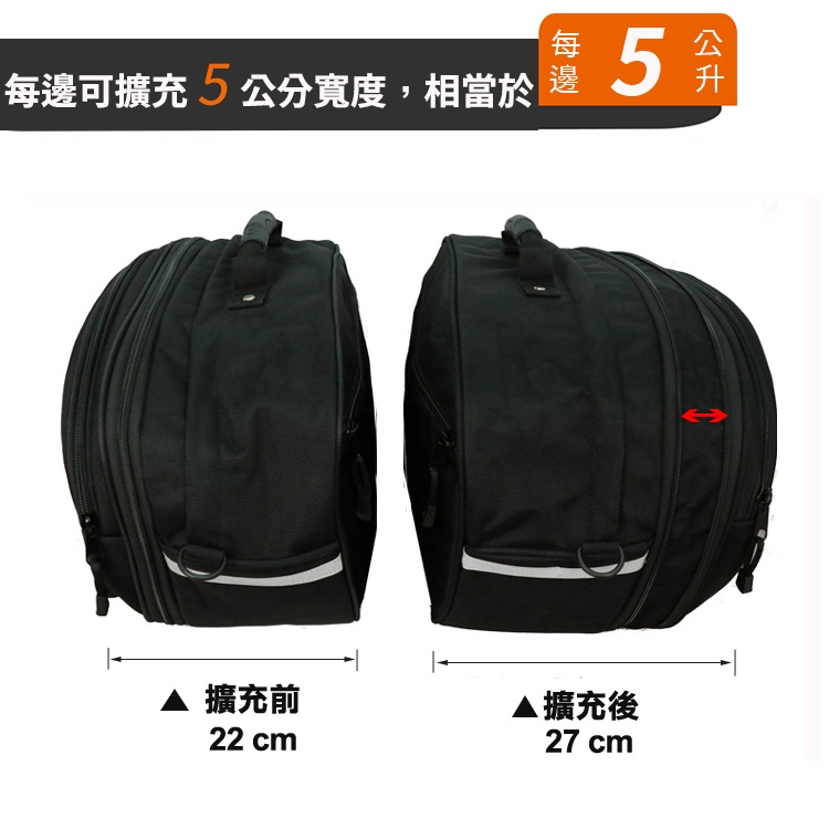 【Niche 樂奇】重機經典馬鞍包 大容量 邊包 可擴充 防水 露營 NMO-8209, , large