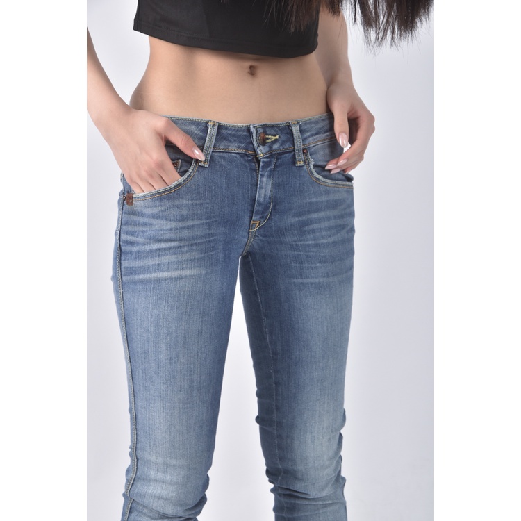 (M) mango丹寧牛仔質感藍色長褲二手衣, , large