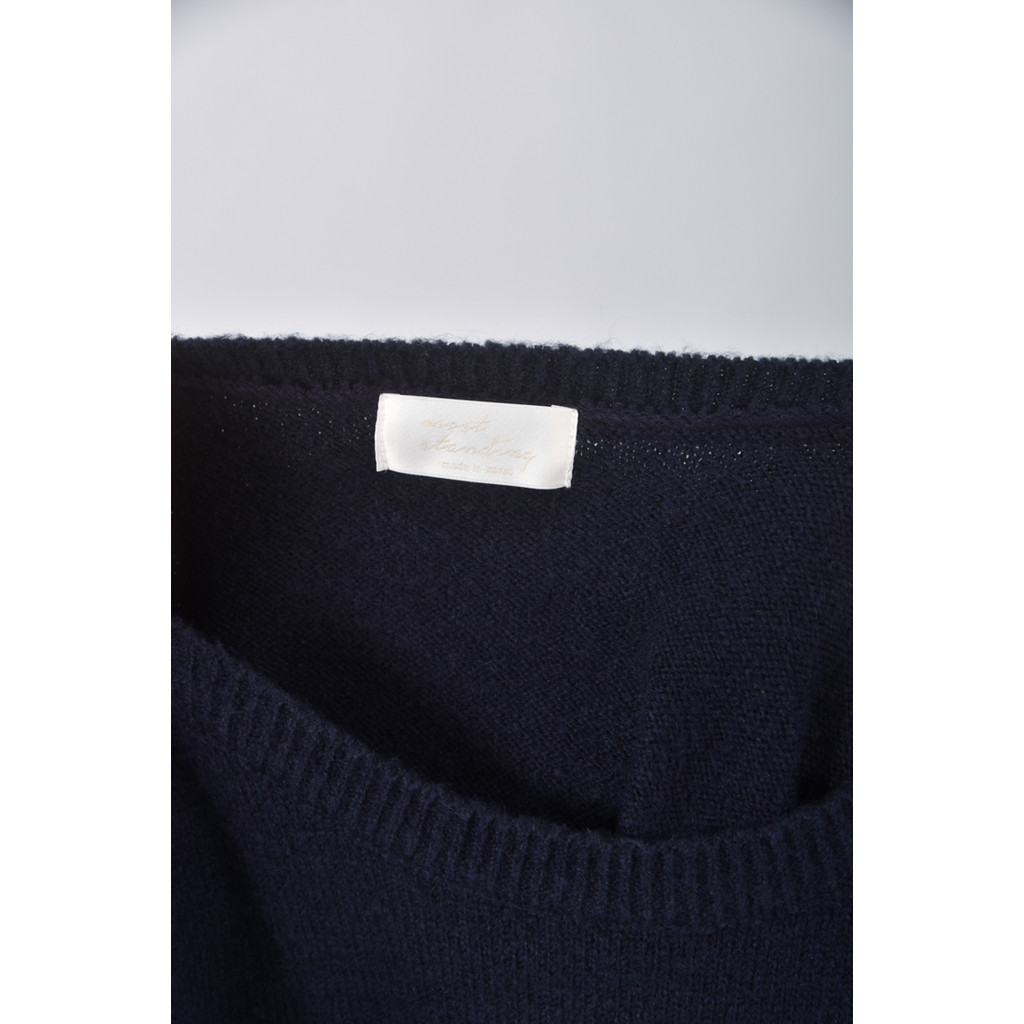 (S) most standing韓牌質感條紋藍色毛衣二手衣, , large