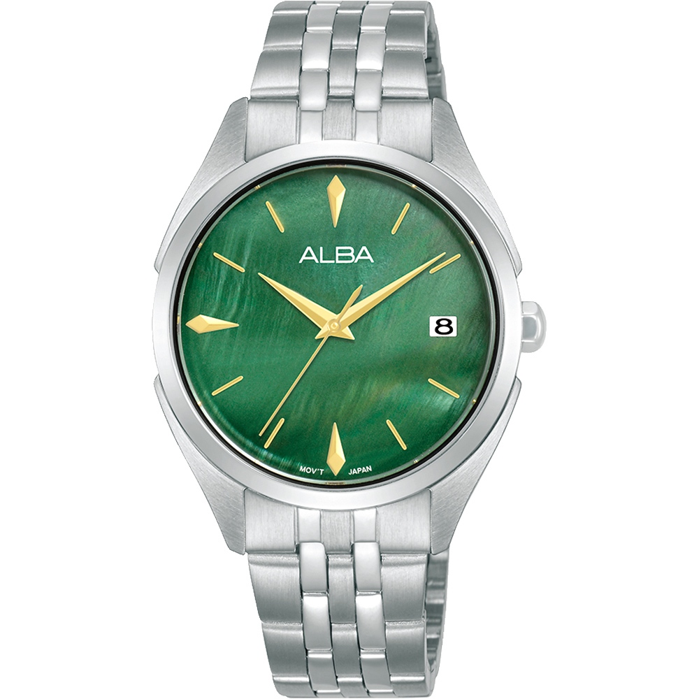 ALBA 雅柏 松綠色珍珠貝女錶-32mm AG8P37X1/VJ32-X345G, , large