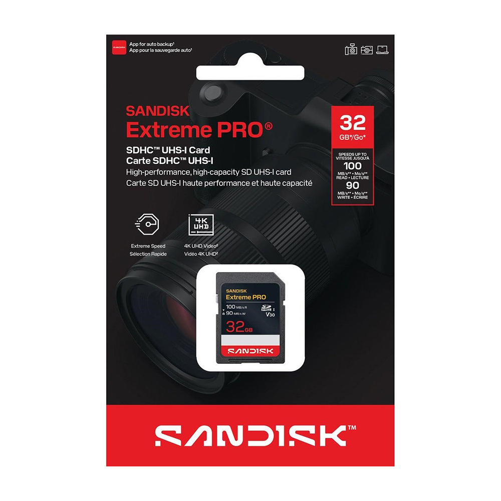 【SanDisk】Extreme PRO 32G SDHC UHS-I U3 V30 相機用記憶卡, , large