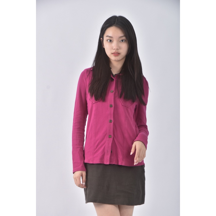 (S) 假兩件紫色洋裝二手衣