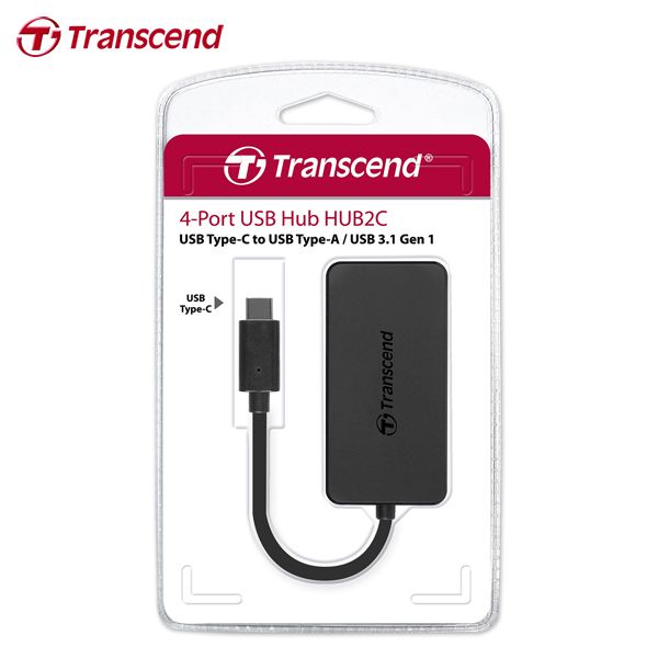 【Transcend】HUB HUB2 Type-C 傳輸 極速 4埠 集線器, , large