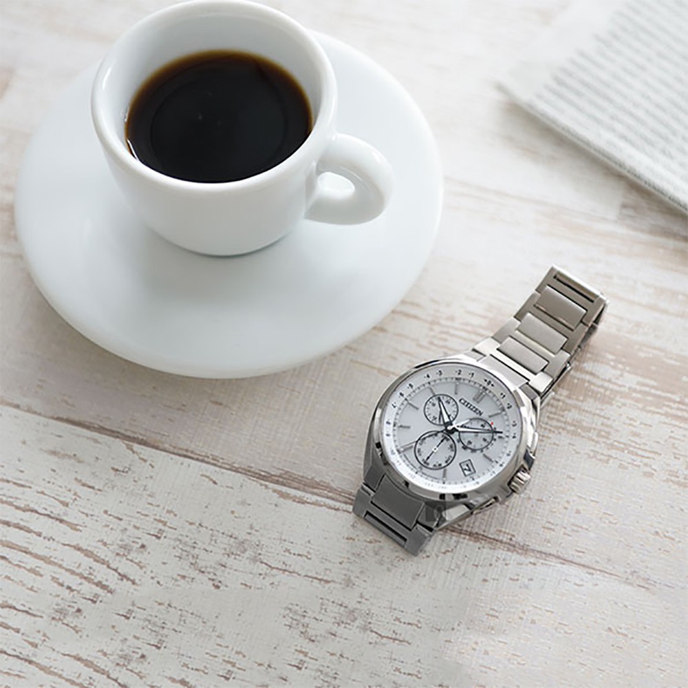 CITIZEN 星辰 光動能萬年曆電波計時手錶 CB5040-80A, , large