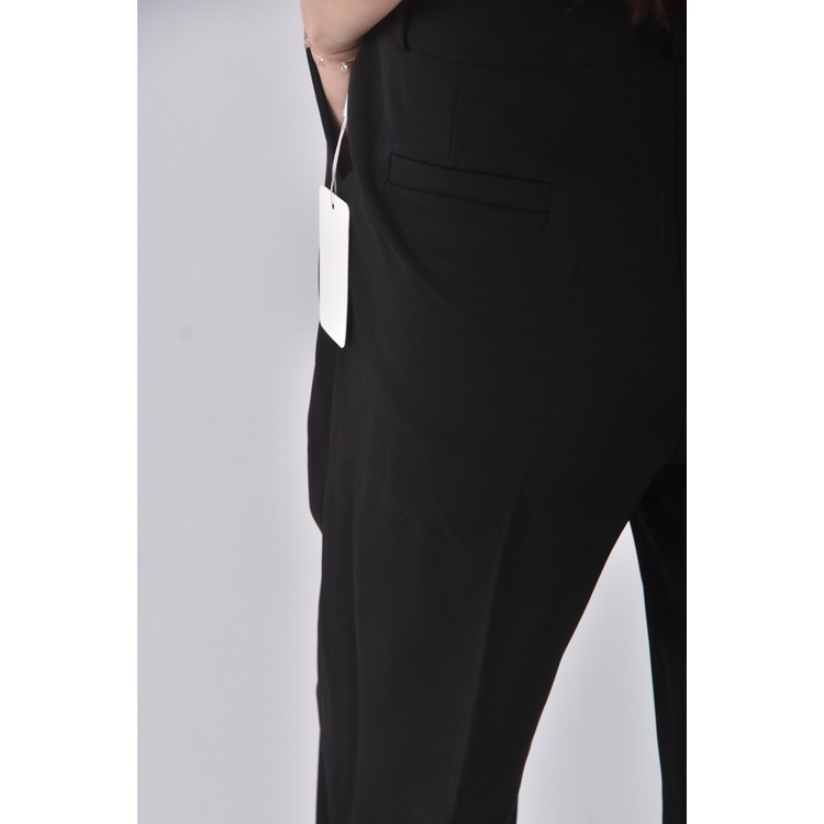 (3XL) fashion pants高腰質感黑色長褲二手衣, , large