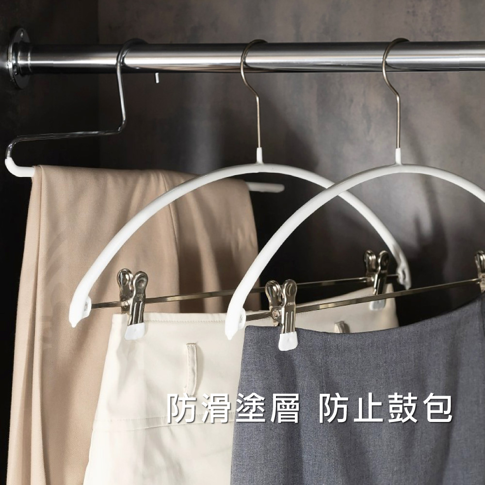 【德國MAWA】德國原裝進口 無痕止滑 時尚簡約衣架40cm 1入/白, , large