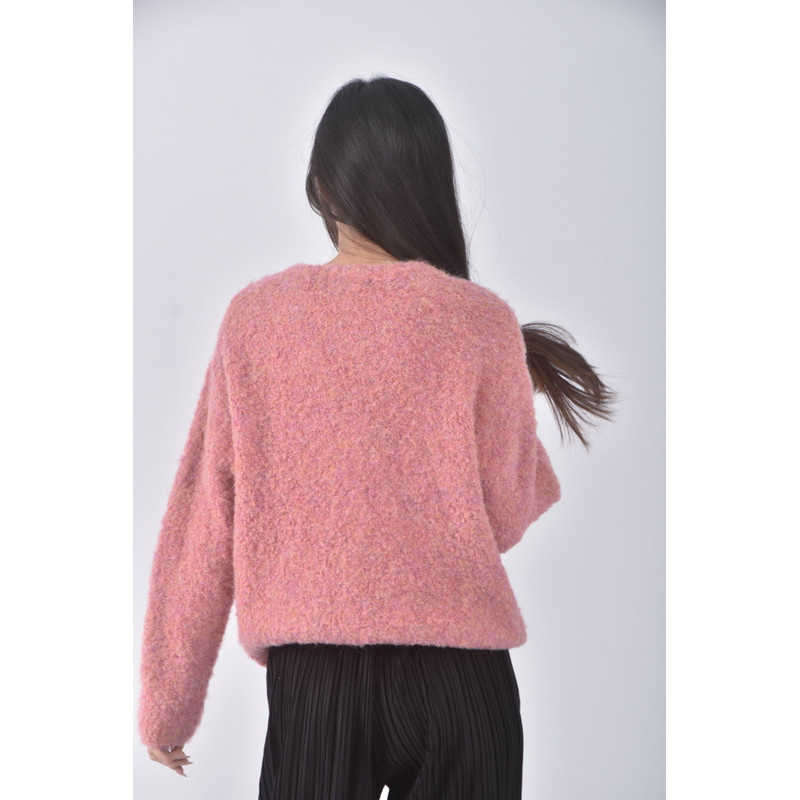 (XL) sweet point韓牌質感圓領粉色長袖上衣二手衣, , large