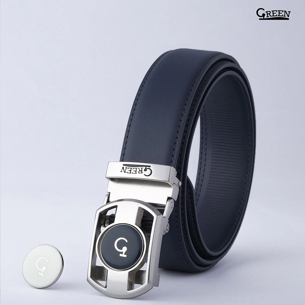 Green Golf Belt leather Navy