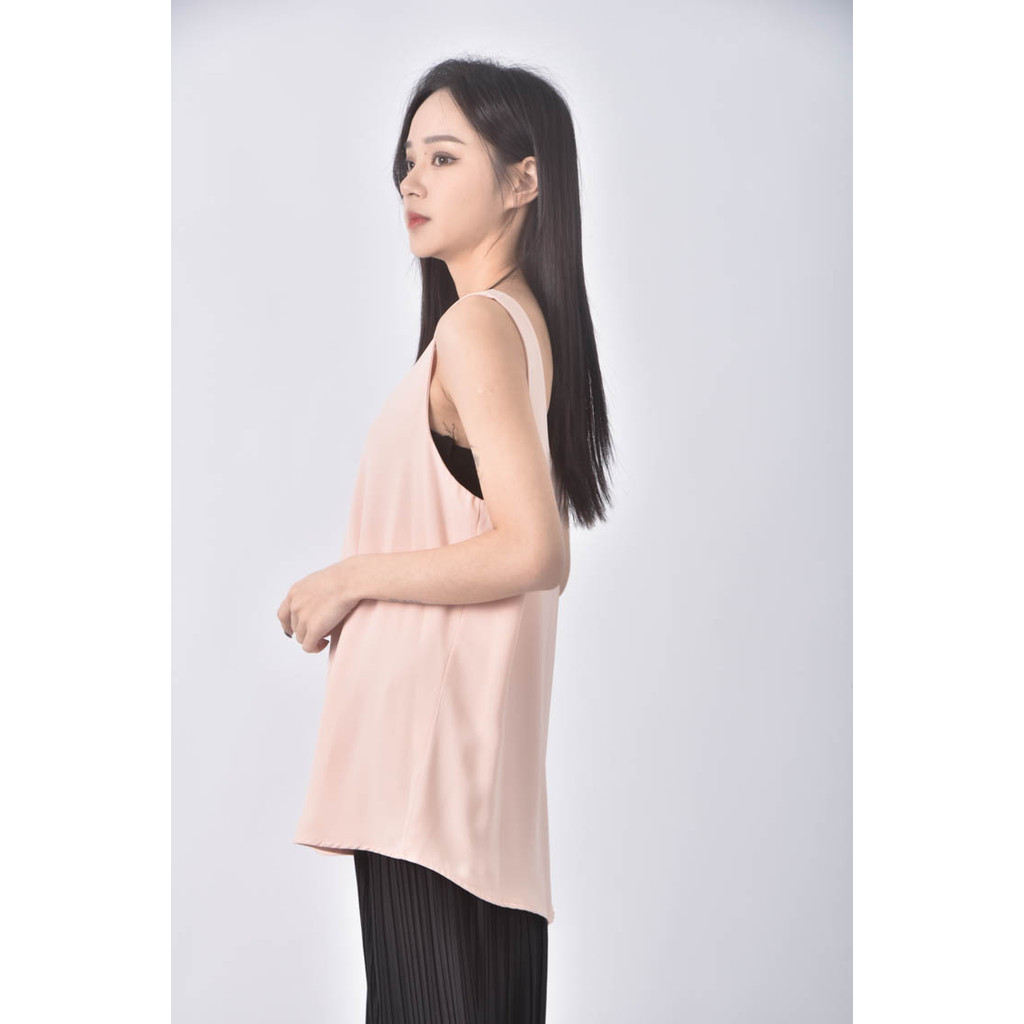 (S) laffine無袖淺粉色上衣二手衣, , large