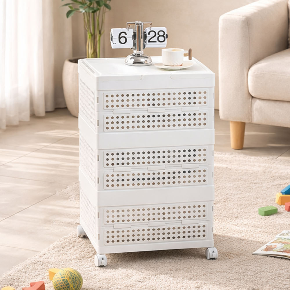 【AOTTO】大容量翻蓋手提附輪透氣收納折疊箱/髒衣籃(AL-2206), , large