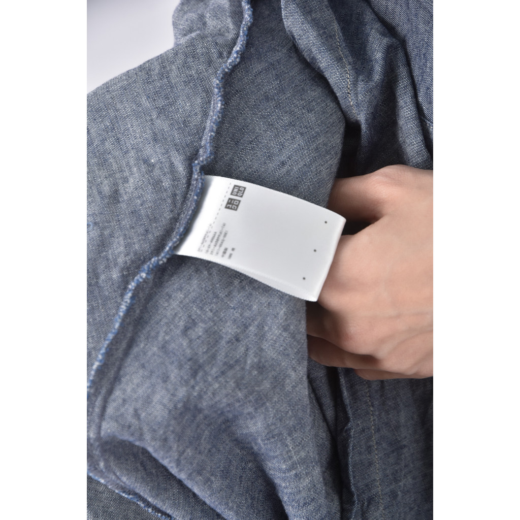(L) uniqlo無袖藍色洋裝二手衣, , large