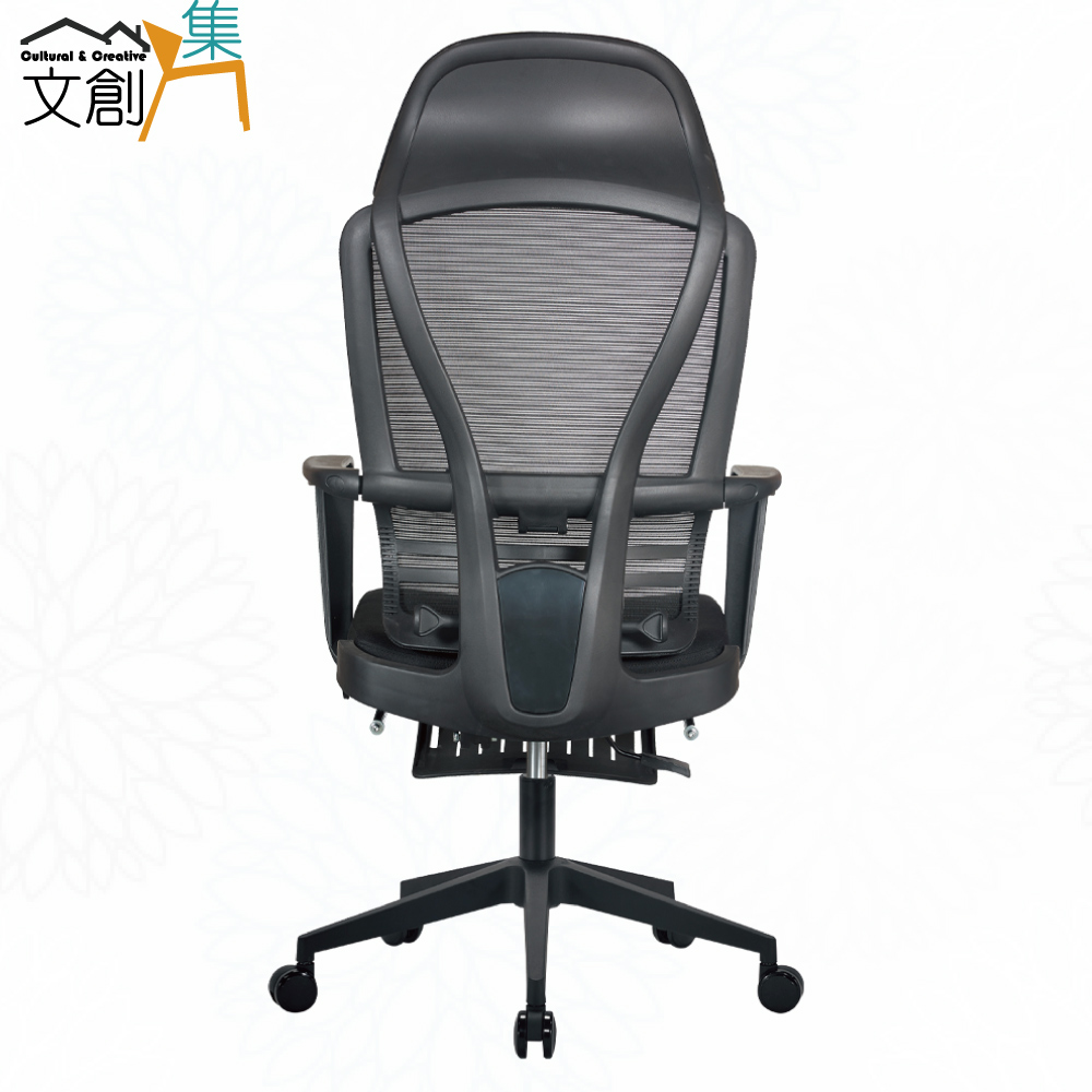 【文創集】米克夏高背黑網布多功能主管椅/辦公椅(客約商品), , large