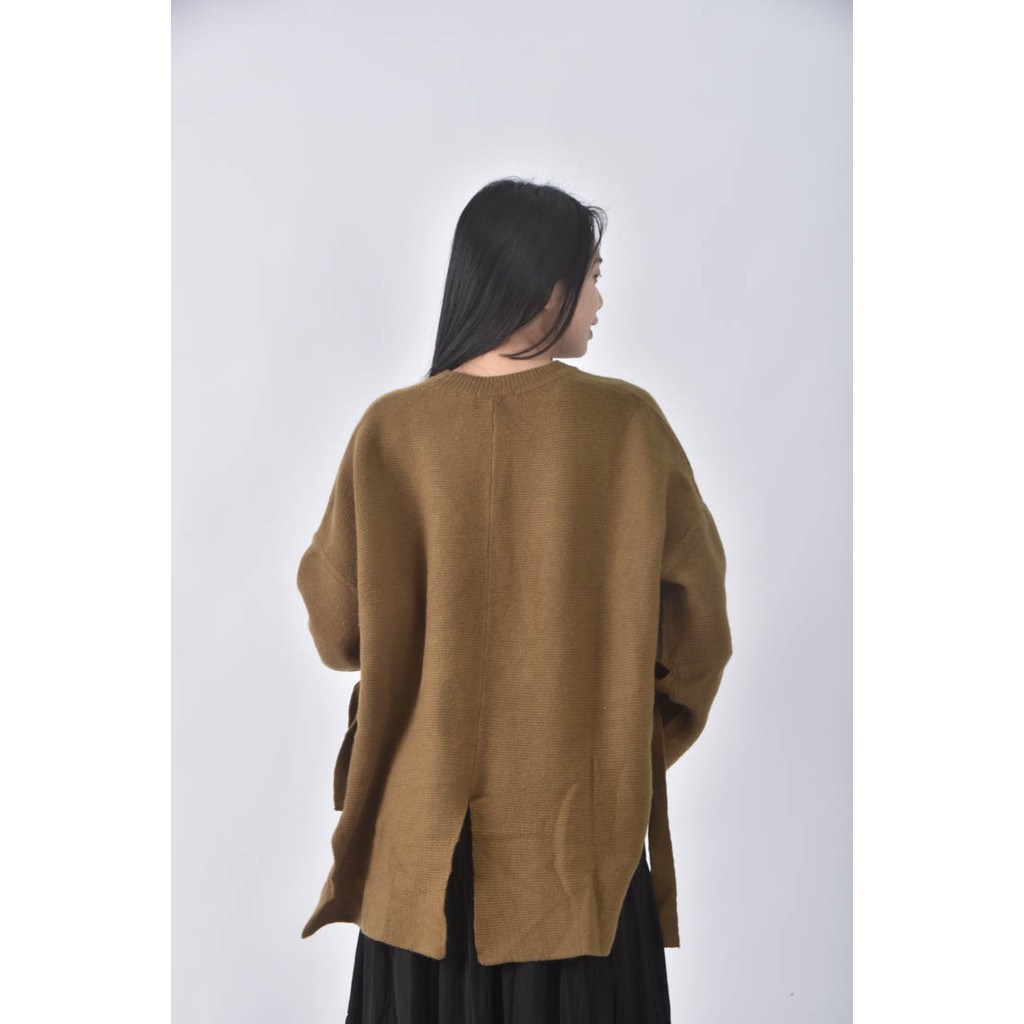 (XL) majji寬鬆棕色毛衣二手衣, , large