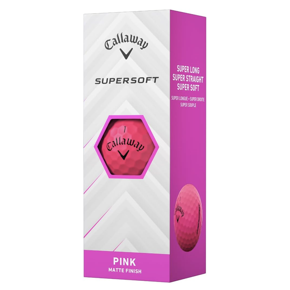 Callaway 高爾夫球 Supersoft 2025 12球/盒 粉色, , large