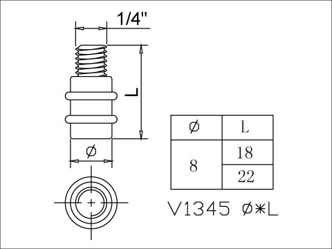 SHELF PIN WITH RUBBER, , large