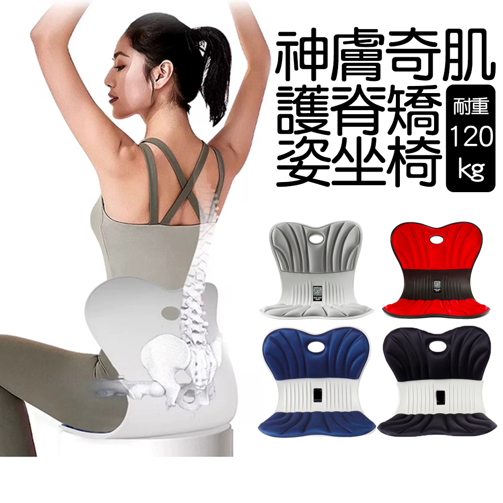 【心安購物】神膚奇肌護脊矯姿靠背椅加大加厚正脊坐墊-, , large