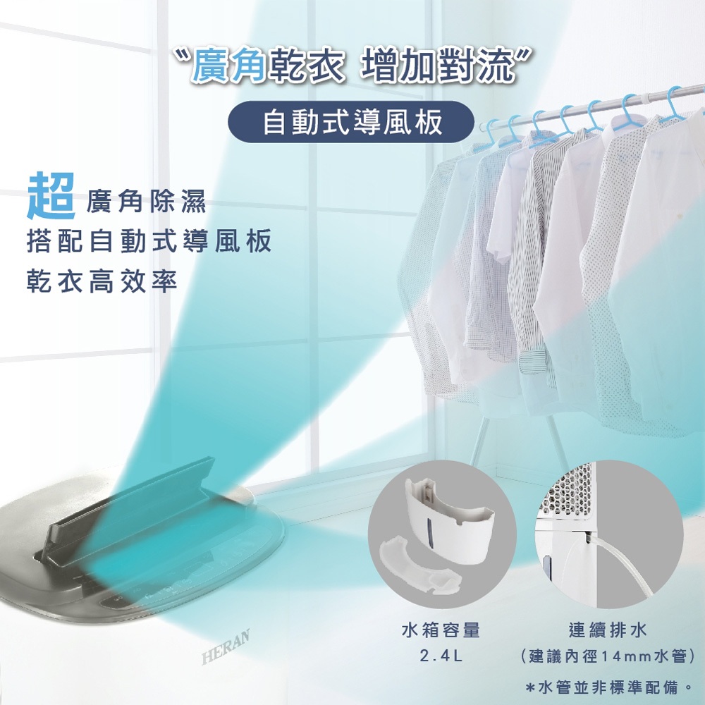 HERAN 禾聯6L自動導風板 一級節能 抑菌除濕機 HDH-12DYB30(B), , large