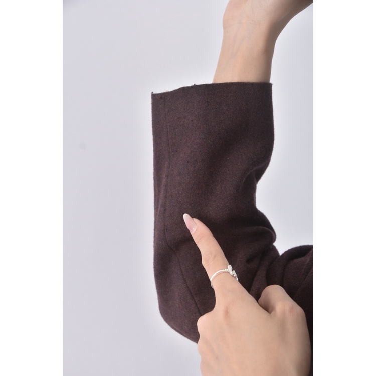 (M) 原創草堂花邊領口紅色外套二手衣, , large