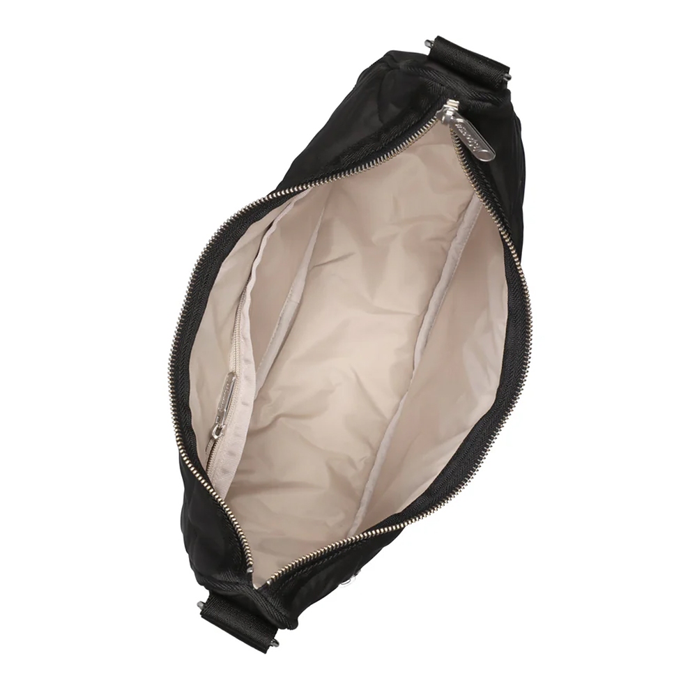 Lesportsac Quilted Medium Hobo 菱格壓紋月亮包/ 黑色, , large