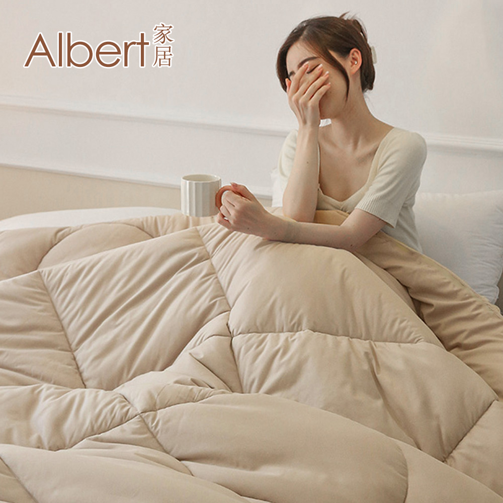 【Albert bedding】Graphene Quilt_pure color_grey, , large