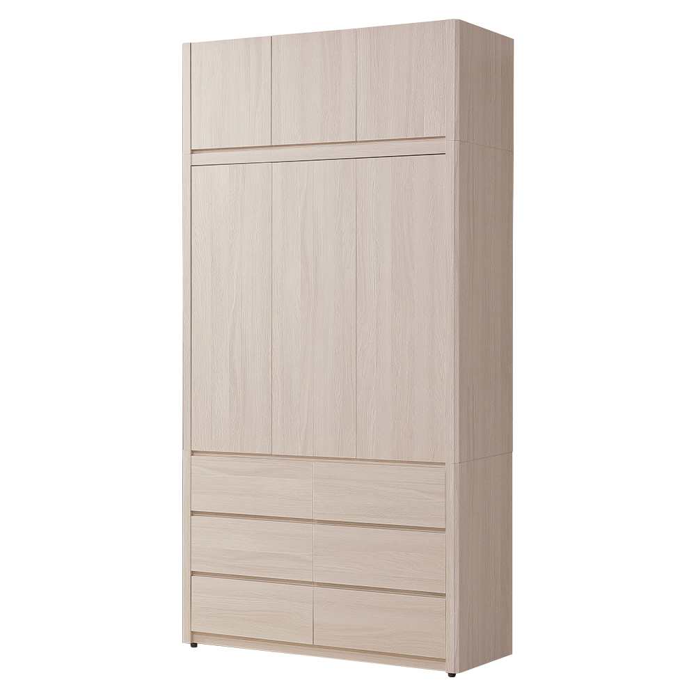 【唯熙傢俱】馬修斯橡木白4x8.2尺衣櫃, , large