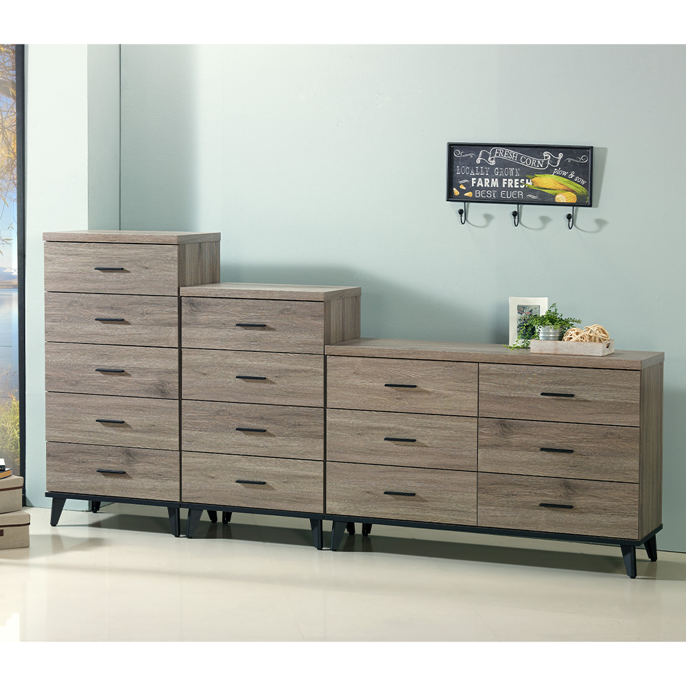 【唯熙傢俱】凱熙灰橡色四斗櫃 抽屜櫃, , large