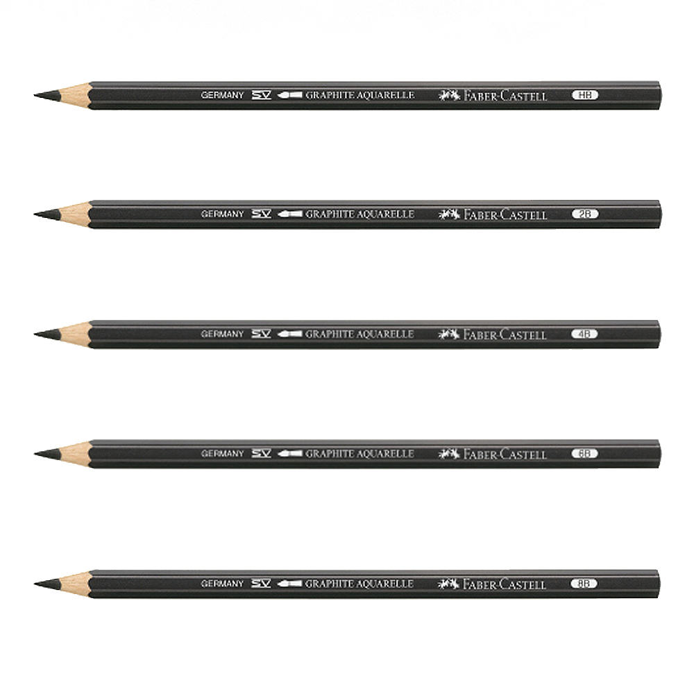 【Faber-Castell】輝柏 水墨素描鉛筆HB/2B/4B/6B/8B 6支入 / 盒 117800/117802/117804/117806/117808  -  多款可選, , large