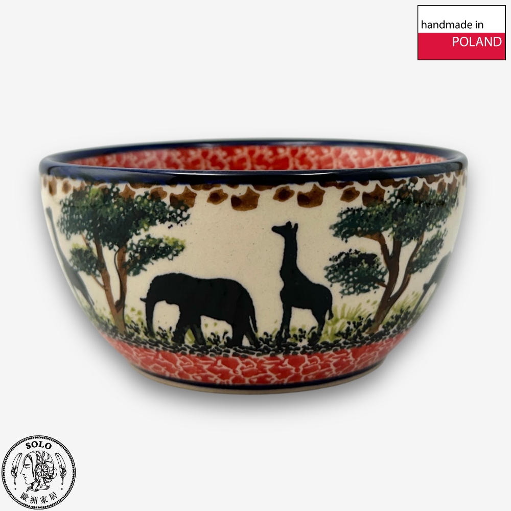 【SOLO Vintage】Cerraf Polish Pottery 13cm Rice Bowl Ballad of the Open Plains Series Made in Poland, , large