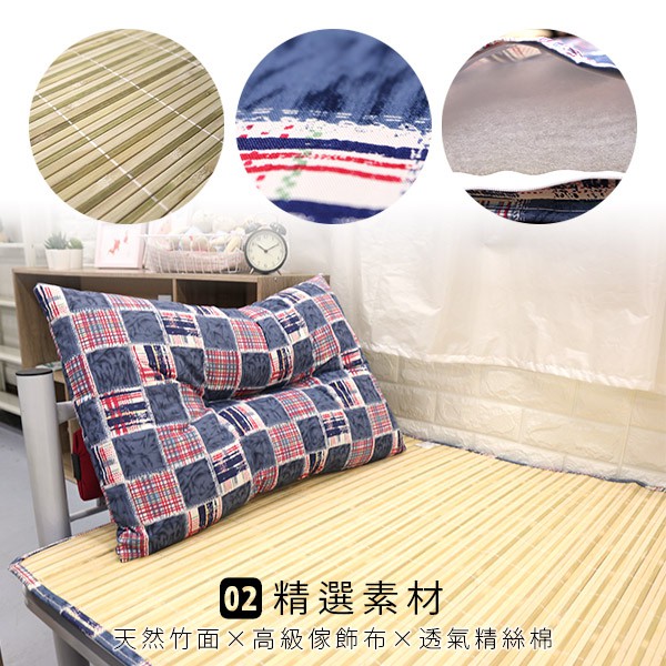 Denim Blue Bamboo Single Breathable Mattress, , large