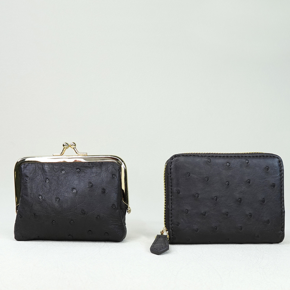 【M2nd】Ostrich kiss lock clutch, , large