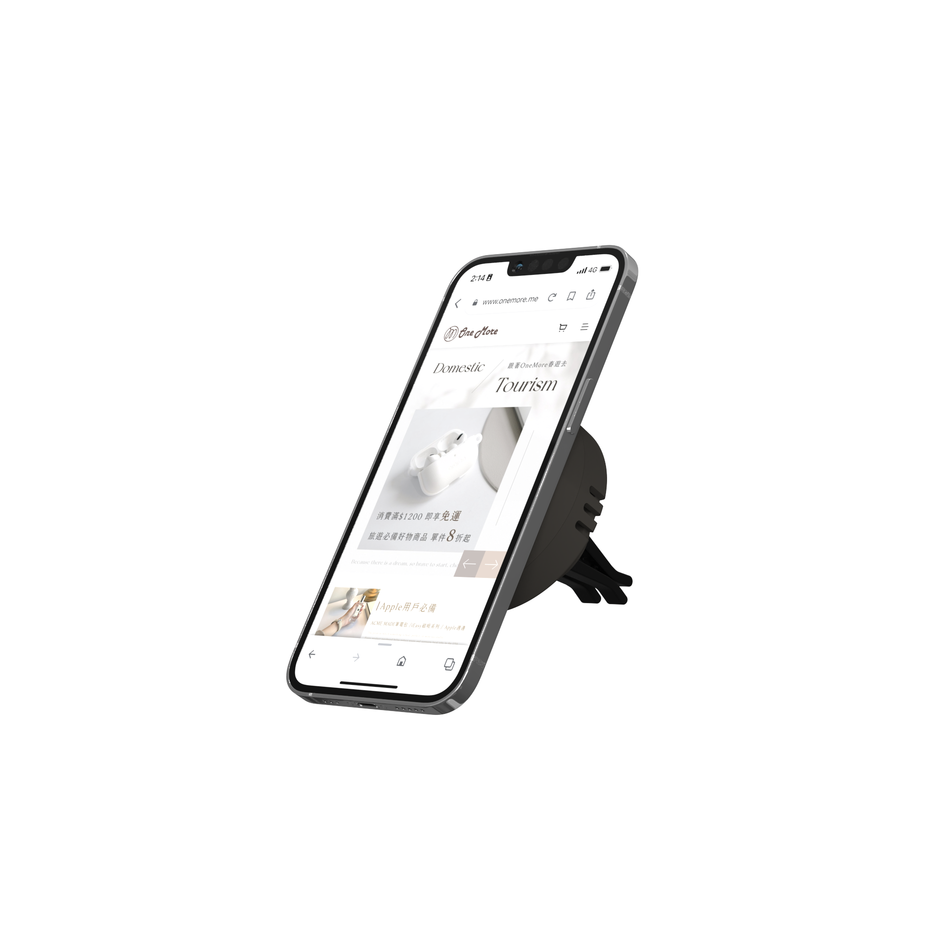 [OneMore Co., Ltd.] Allite CF2 Multi-functional MagSafe Magnetic Charging Phone Stand - Urban Deep Black, , large