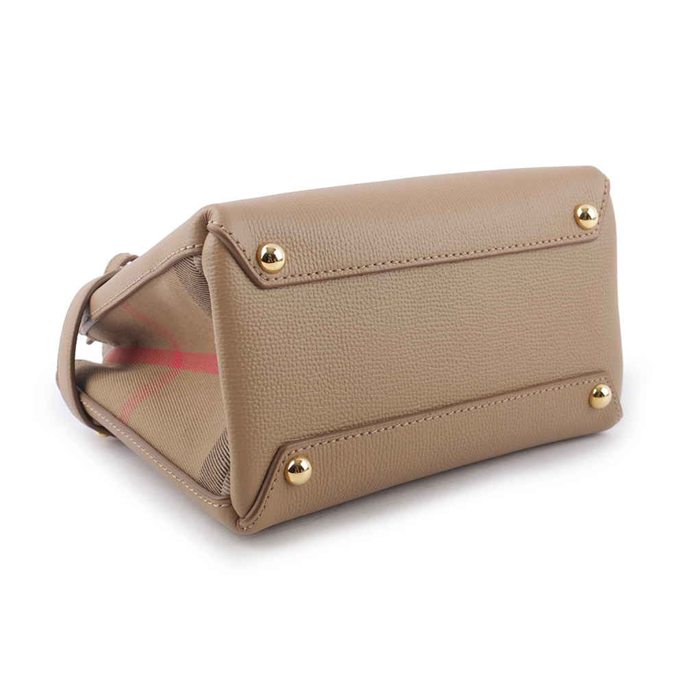 BURBERRY THE BABY BANNER HOUSE格紋皮革包/駝色, , large