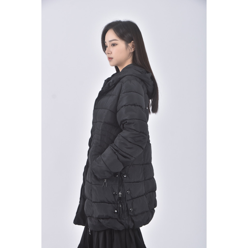 (2XL) xin xin質感連帽黑色外套二手衣, , large