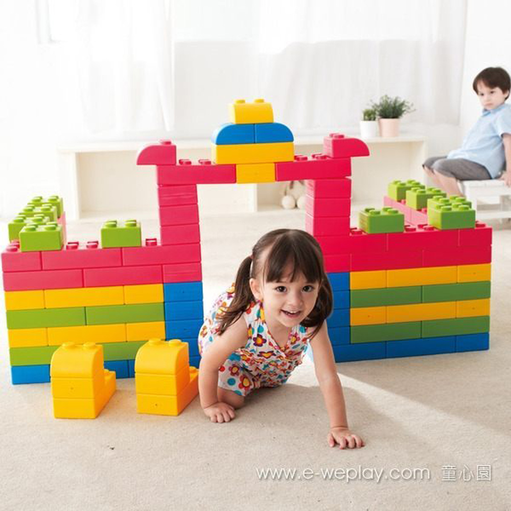 [Yongquanxin] Weplay Body Potential Development Series [Creative Interaction] Qiaoqiao Big Building Blocks (Campus Group) ATG-KC0004, , large