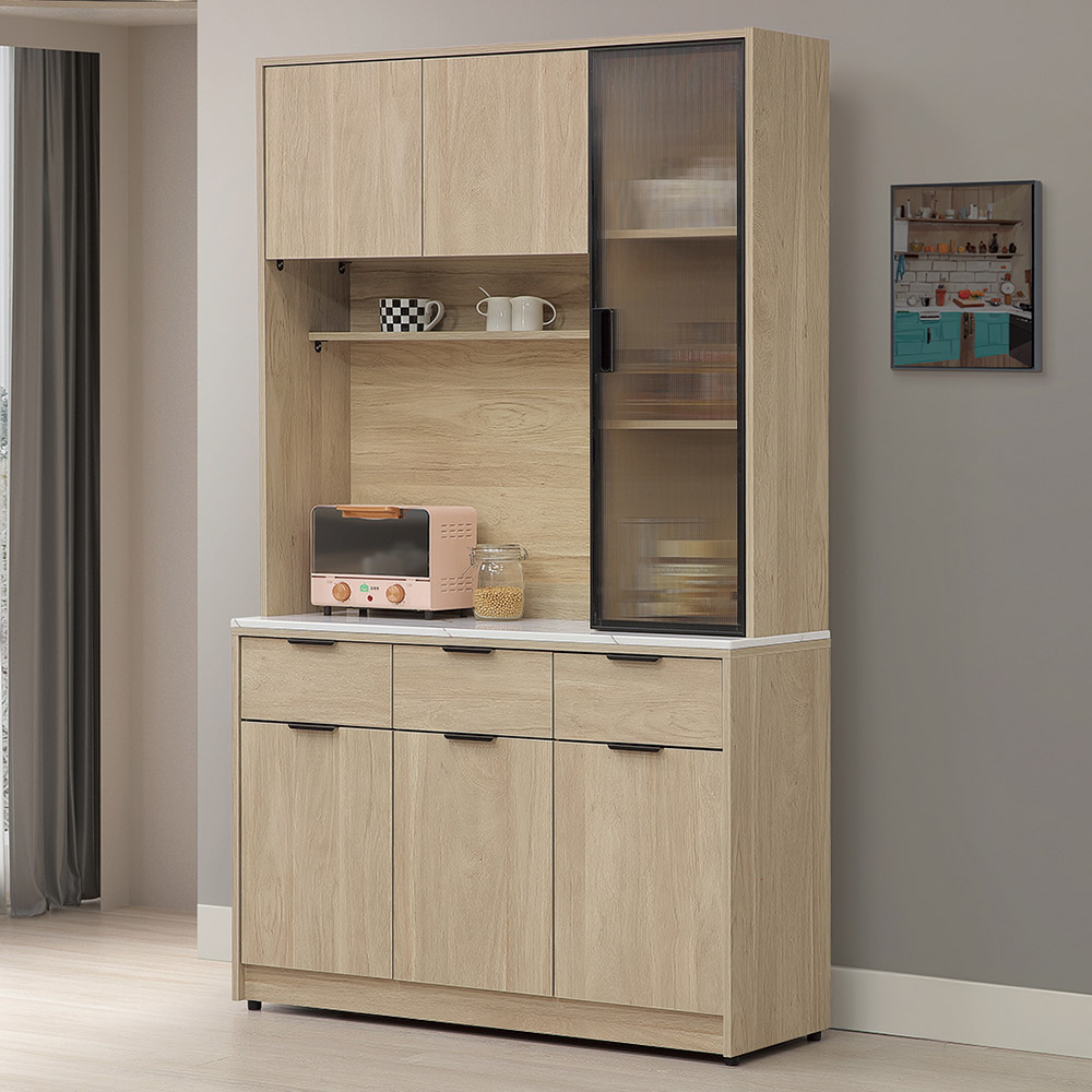 【Hampton 漢汀堡】凡可4尺碗盤櫃組, , large