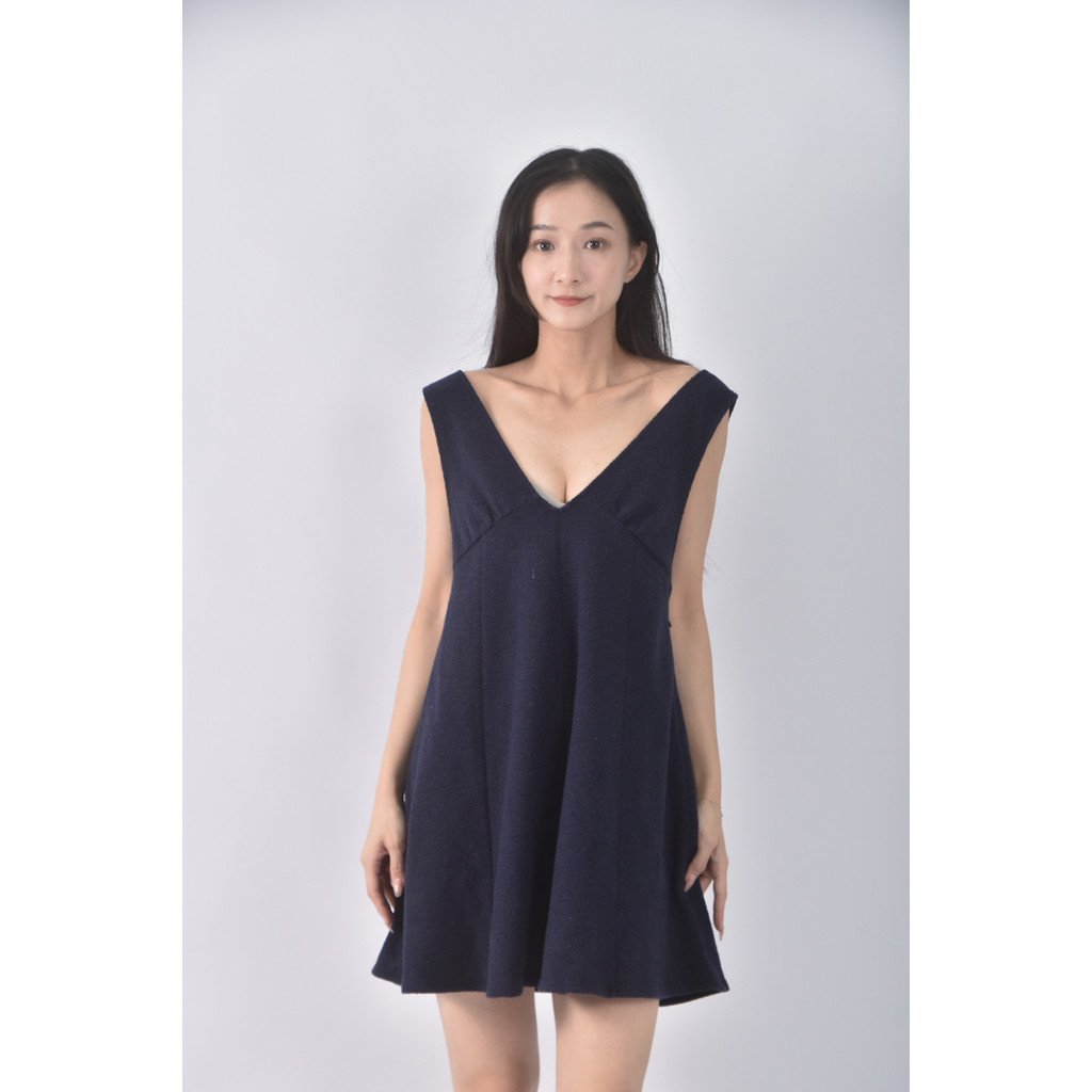 (S) pscompany寬擺藍色洋裝二手衣