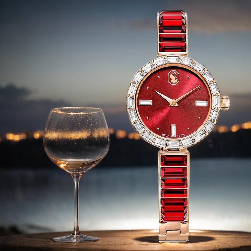 SWAROVSKI 施華洛世奇 Matrix Bangle 方形切割水晶手鐲式手錶 女錶-25mm(5690811)