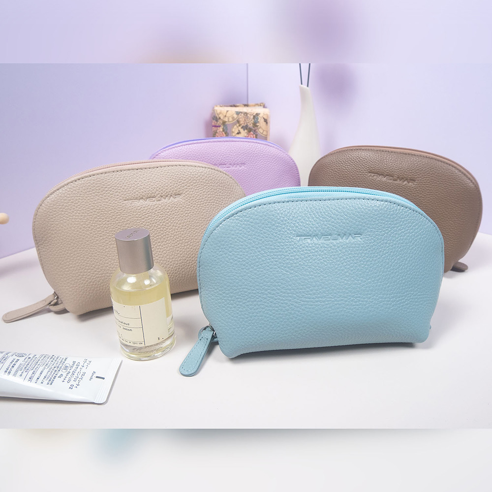 TRAVELMAR Travel Leather Cosmetic Bag-Available in multiple colors, , large