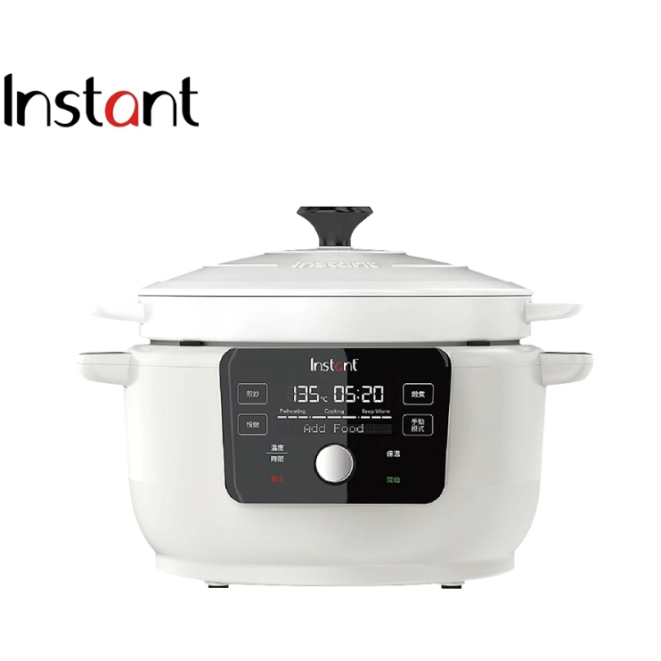 蓋瑞廚物【Instant pot 電子荷蘭鑄鐵鍋】多用途電子荷蘭鑄鐵鍋 鑄鐵鍋 人稱平替版小V鍋 小V鍋 小V 萬用鍋, , large