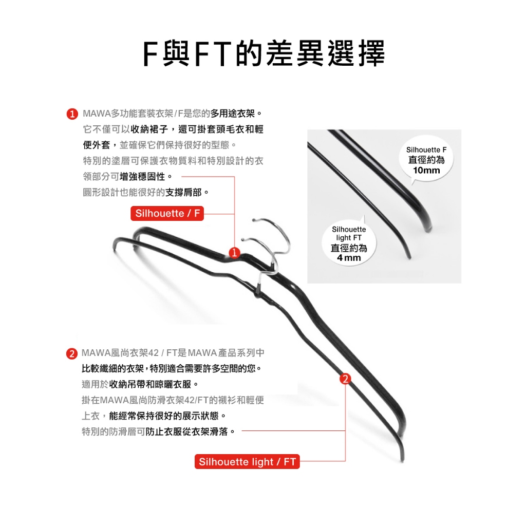 【德國MAWA】德國原裝進口 時尚止滑無痕衣架42cm (深紫色/5入), , large