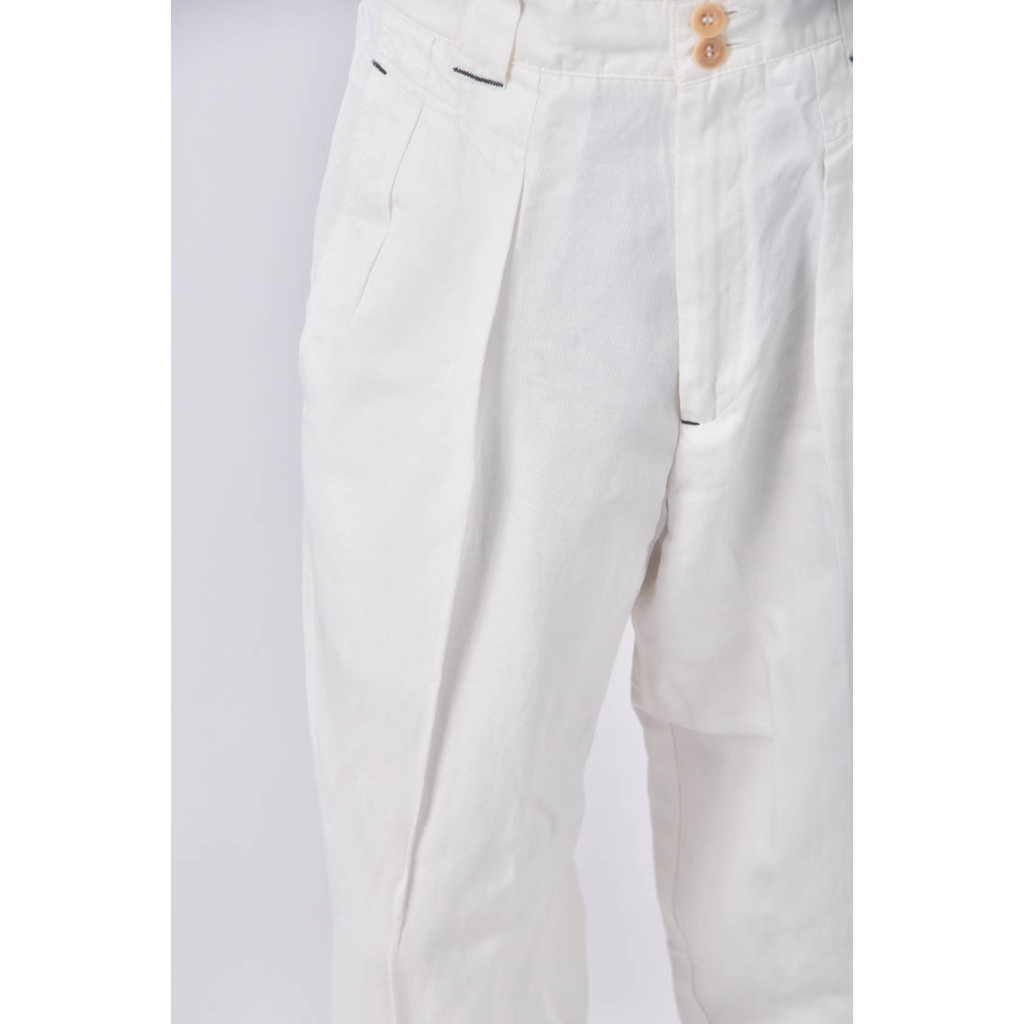 (XL) 高腰寬鬆白色長褲二手衣, , large