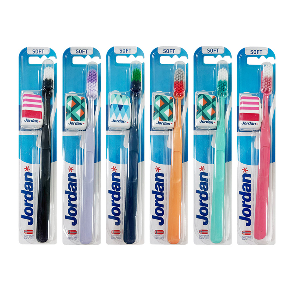JORDAN 清新酷炫 軟毛 成人牙刷 顏色隨機出貨 J-70161, , large