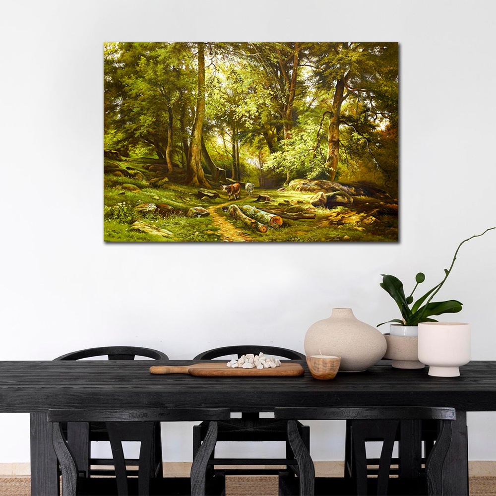 【御畫房】牛轉乾坤 國家一級畫師手繪油畫60×90cm(VF-93), , large