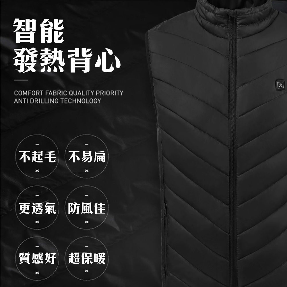 Smart Heated Vest &ndash; USB 4-Zone Heating, Adjustable Temperature Control (Low Heat Mode), Essential for Travel, Snowy Weather & Cold Waves, Keeps You Warm & Protected, , large