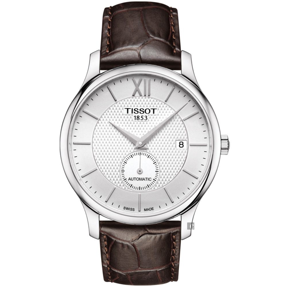 TISSOT 天梭 Tradition 小秒針機械錶-40mm  T0634281603800