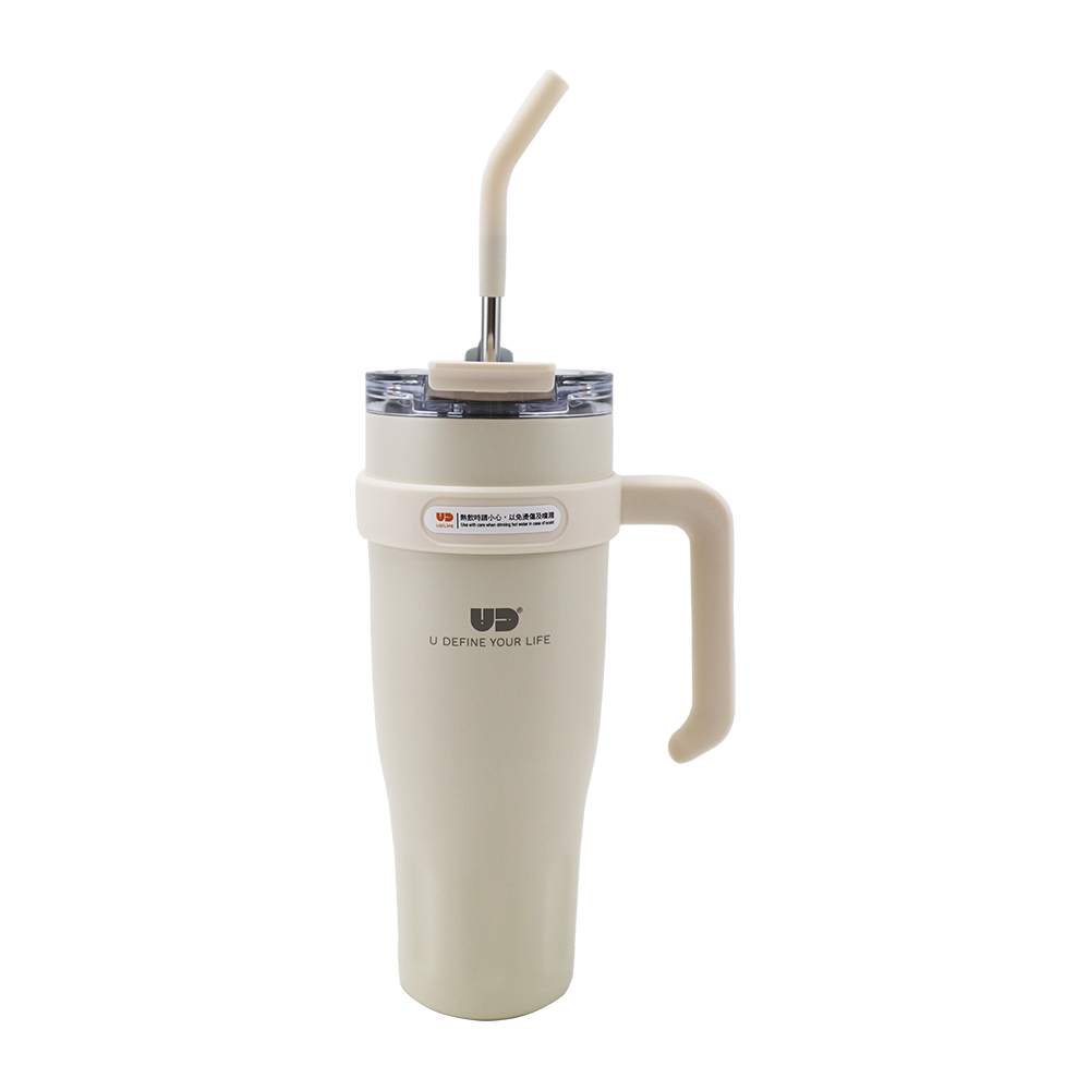 304不鏽鋼手把夠飲杯-1200ml-奶白-1支, , large