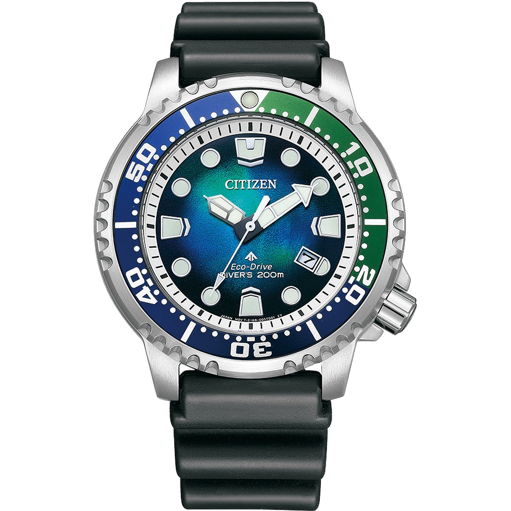 CITIZEN 星辰 千彩之海UNITE with BLUE 限量 光動能200米潛水錶BN0166-01L, , large