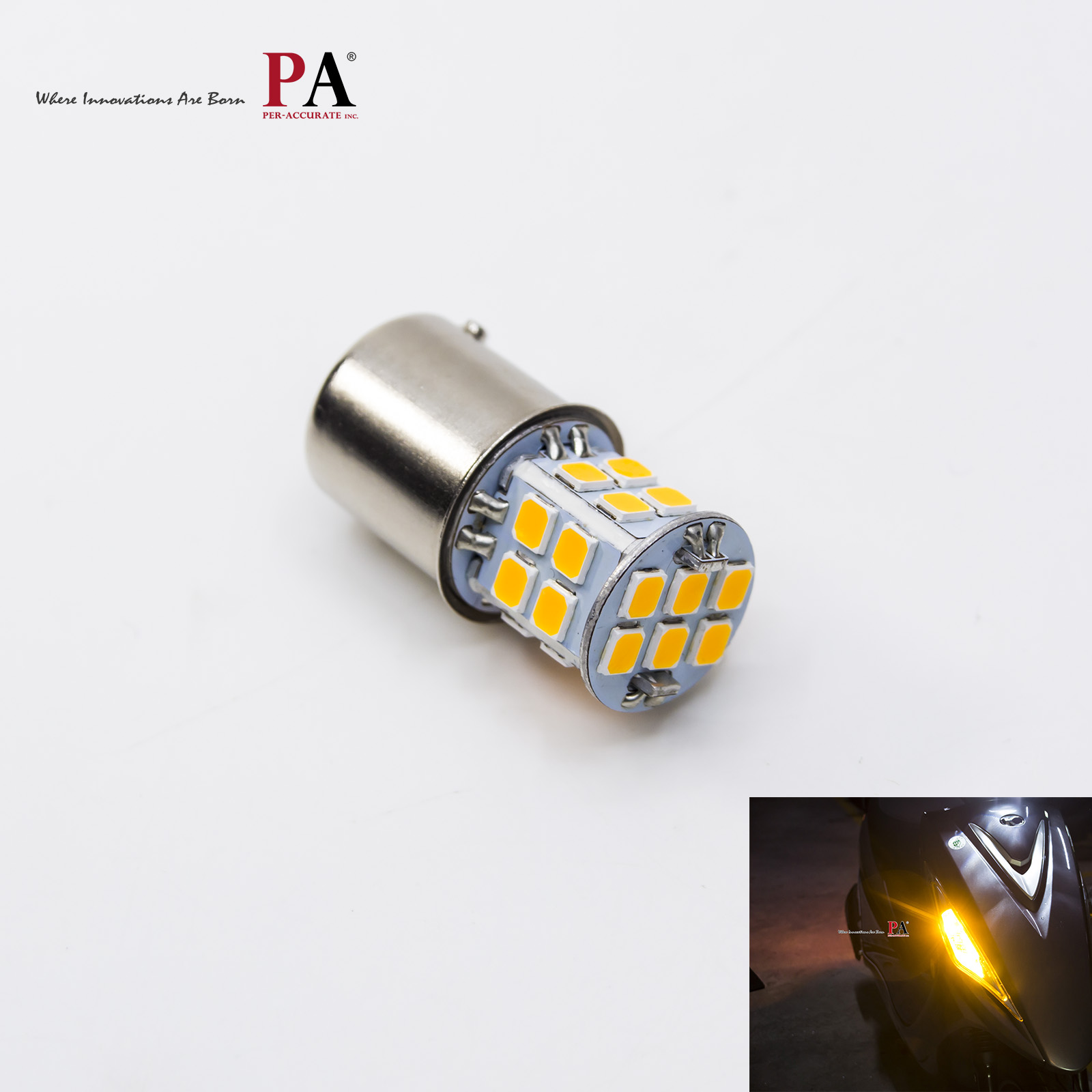 [PA LED] 機車 LED方向燈 Y22 直上 防快閃, , large