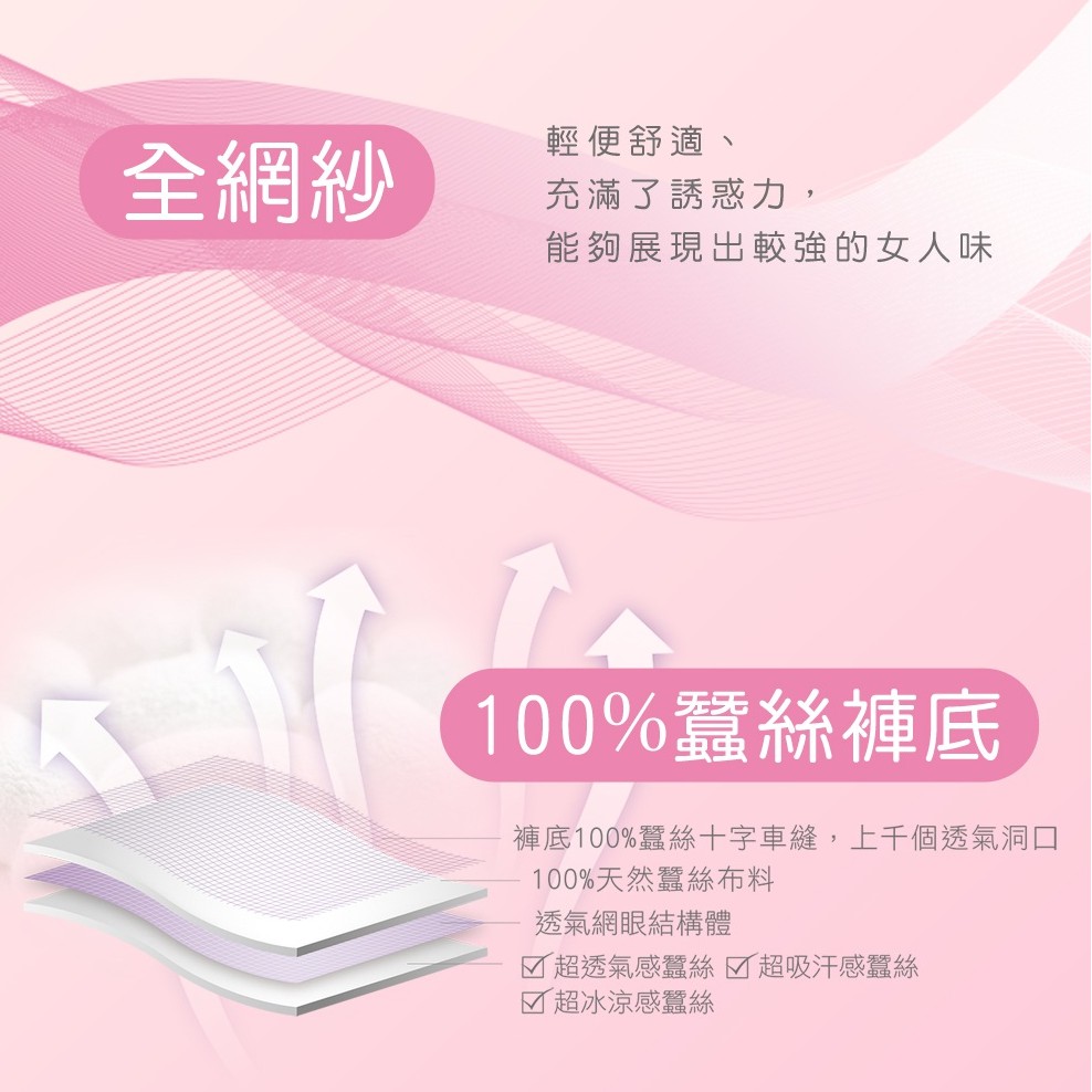 【K's凱恩絲】無痕涼爽網紗三角專利有氧蠶絲內褲-膚色, , large
